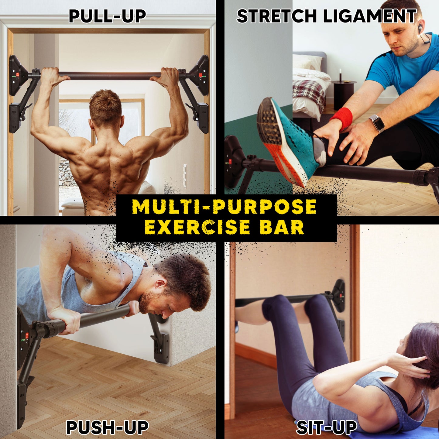 Pull up Bar, , Chin up Bar Upper Body Workout, Two-Way Support Fitness Training Equipment