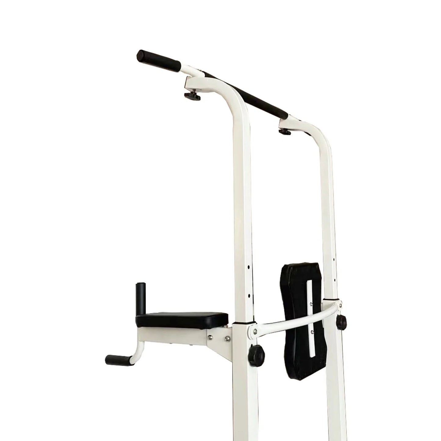 Multi-Function Parallel Single Bars Dip Station Chin up Power Tower Rack Pull up Weight Stand Bar Raise White