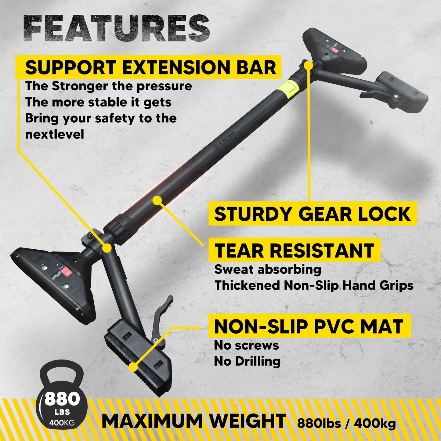 Pull up Bar, , Chin up Bar Upper Body Workout, Two-Way Support Fitness Training Equipment