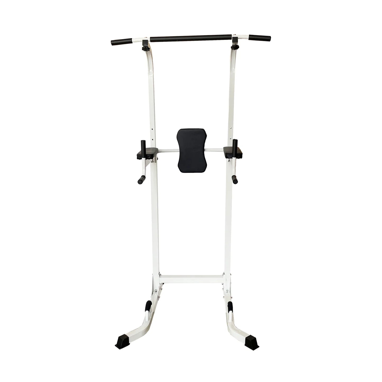 Multi-Function Parallel Single Bars Dip Station Chin up Power Tower Rack Pull up Weight Stand Bar Raise White