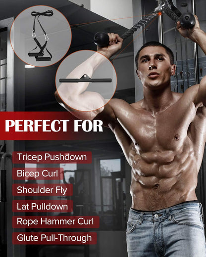 Weight Cable Pulley System Gym, DIY Home Gym Fitness Pulley Cable Machine Attachment, Upgrade Lat Pull Down, Biceps Curl, Tricep, Back, Forearm, Shoulder Workouts