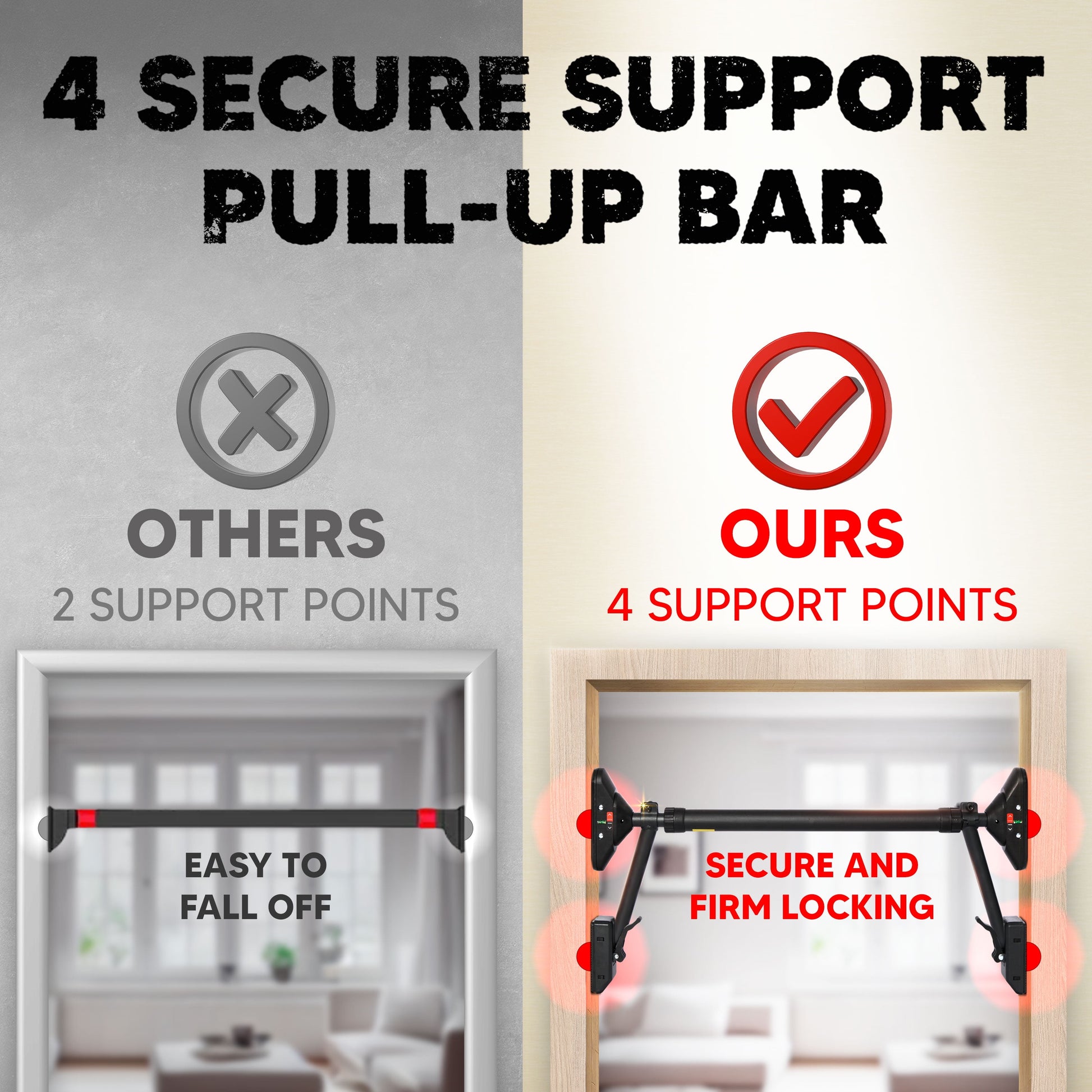 Pull up Bar, , Chin up Bar Upper Body Workout, Two-Way Support Fitness Training Equipment