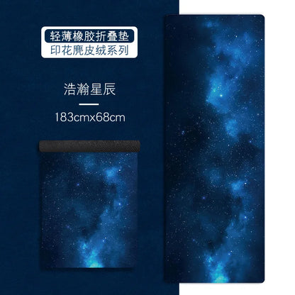 183*68Cm Ultra-Thin Non-Slip Foldable Yoga Mats for Fitness Tasteless Pilates Gym Exercise Pads Rubber Travel 1Mm
