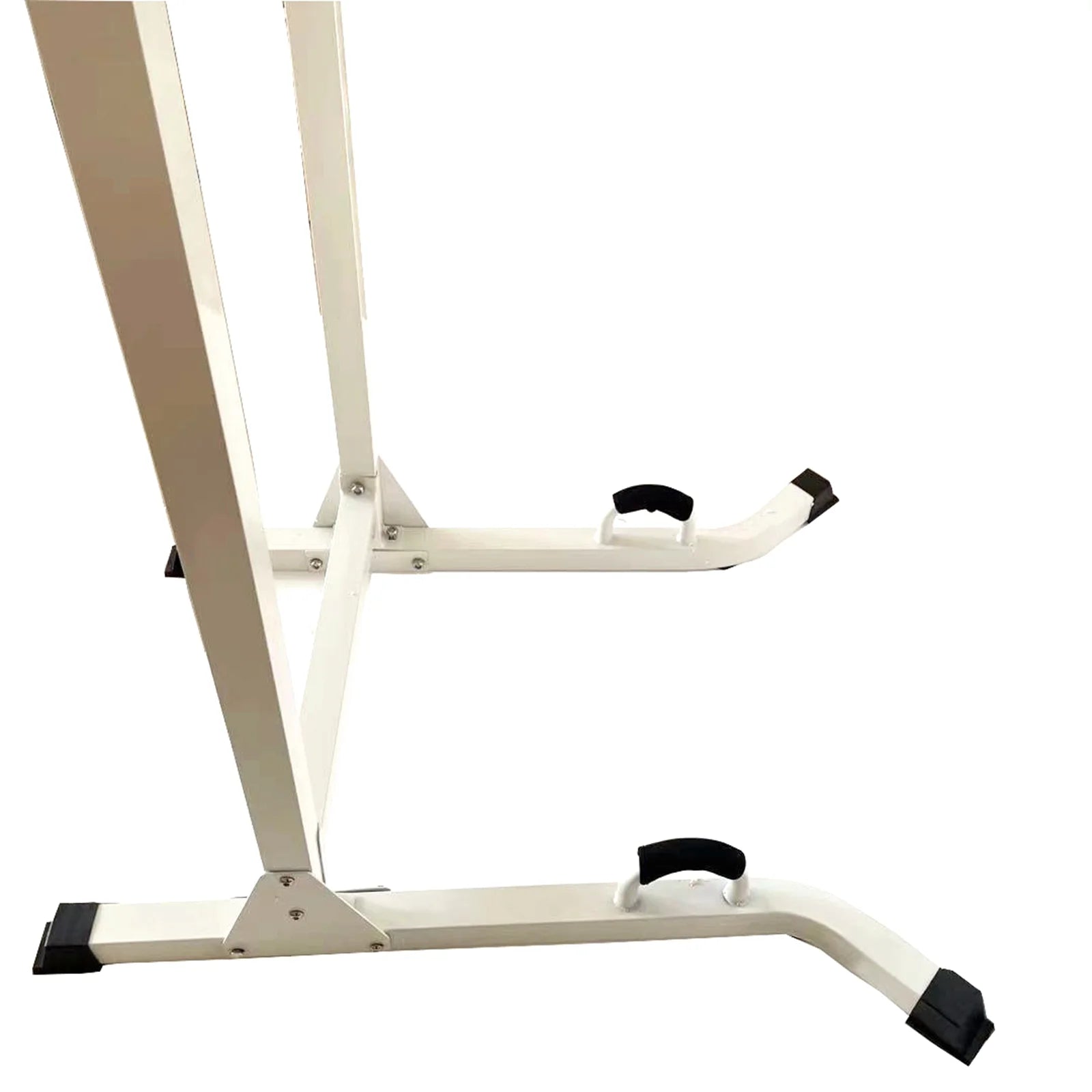 Multi-Function Parallel Single Bars Dip Station Chin up Power Tower Rack Pull up Weight Stand Bar Raise White