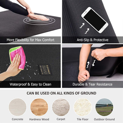 Large Yoga Mat 6'X4'/6'X6'/7'X5'(7Mm/9Mm), Extra Thick Workout Mats for Home Gym Flooring,Ultra Comfortable Non-Slip Quick Resilient Barefoot Wide Exercise Mat for Pilates,Stretching,Meditation