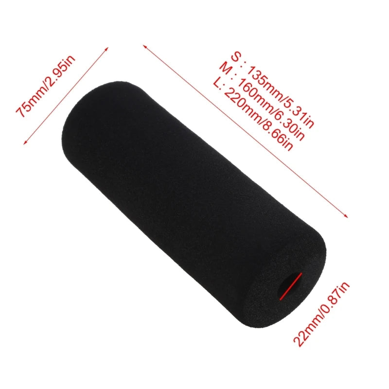 Black Foam Pads Rollers Soft Buffer Tube Cover Machine Tube Leg Gym Replacement Parts for Home Exercise Equipment Sponge Sleeve