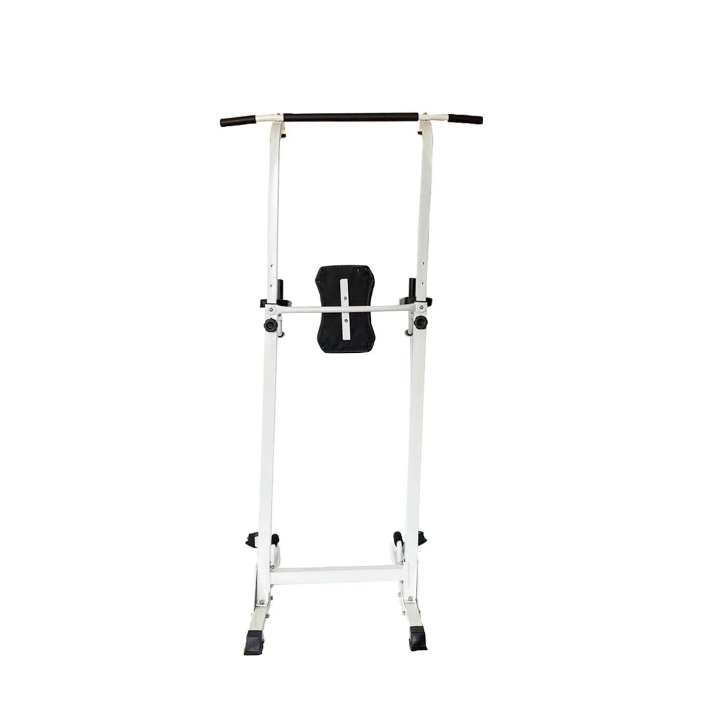 Multi-Function Parallel Single Bars Dip Station Chin up Power Tower Rack Pull up Weight Stand Bar Raise White