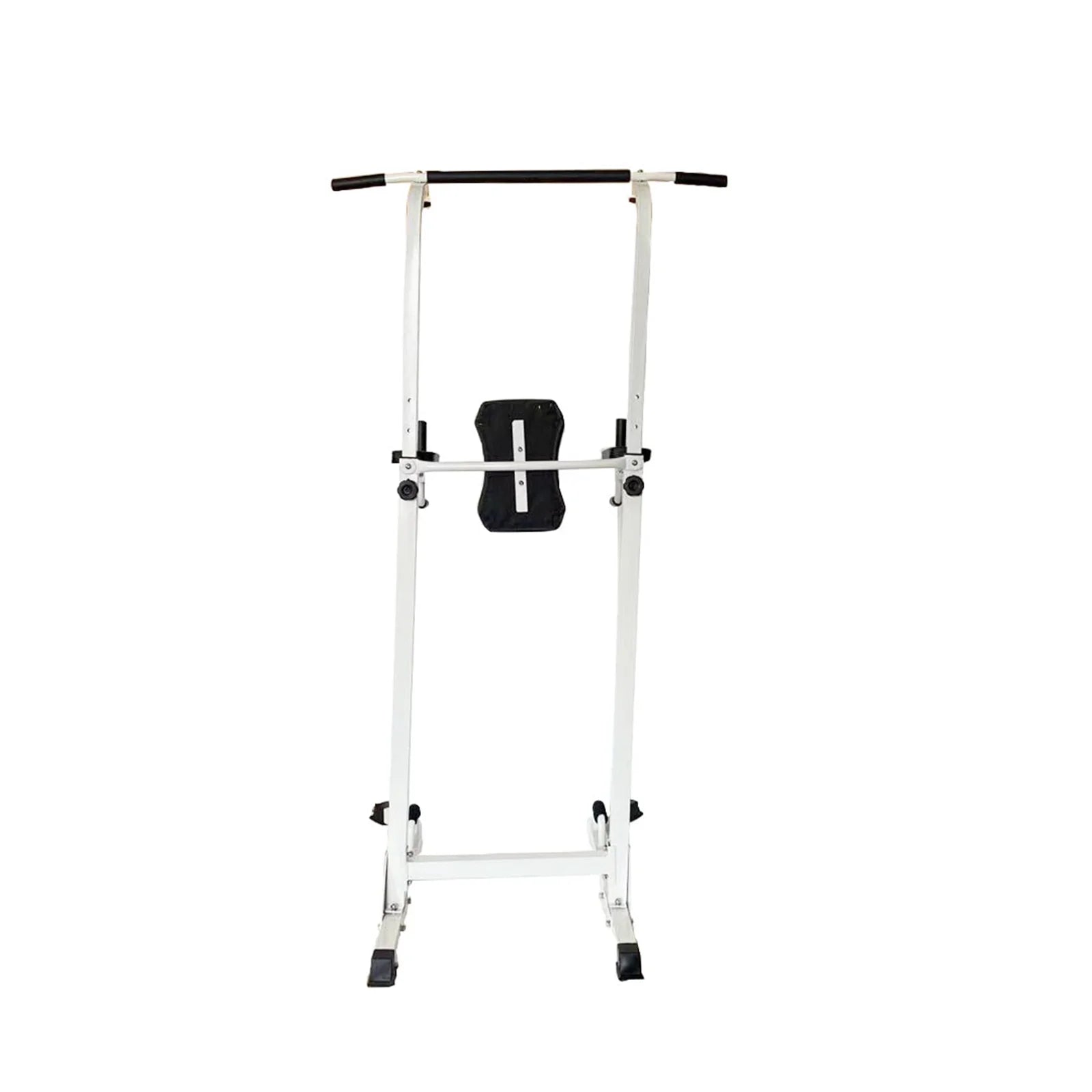 Multi-Function Parallel Single Bars Dip Station Chin up Power Tower Rack Pull up Weight Stand Bar Raise White