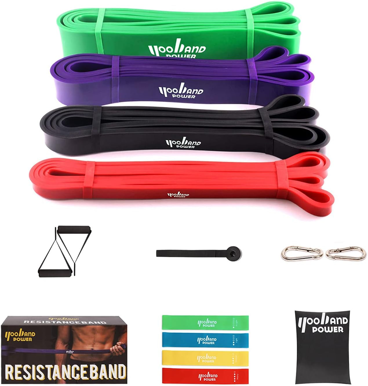 Resistance Band Set,Pull up Assistance Bands,Exercise Bands,Workout Stretch Bands,Mobility Bands, Powerlifting Bands,For Resistance Training,Physical Therapy,Home Fitness,For Men & Women