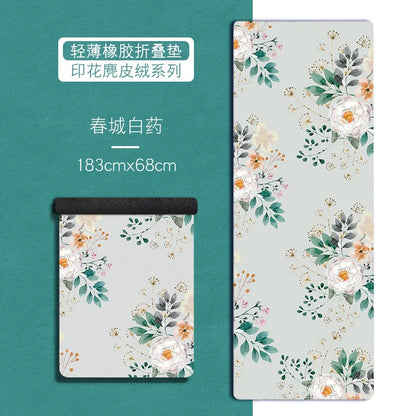 183*68Cm Ultra-Thin Non-Slip Foldable Yoga Mats for Fitness Tasteless Pilates Gym Exercise Pads Rubber Travel 1Mm