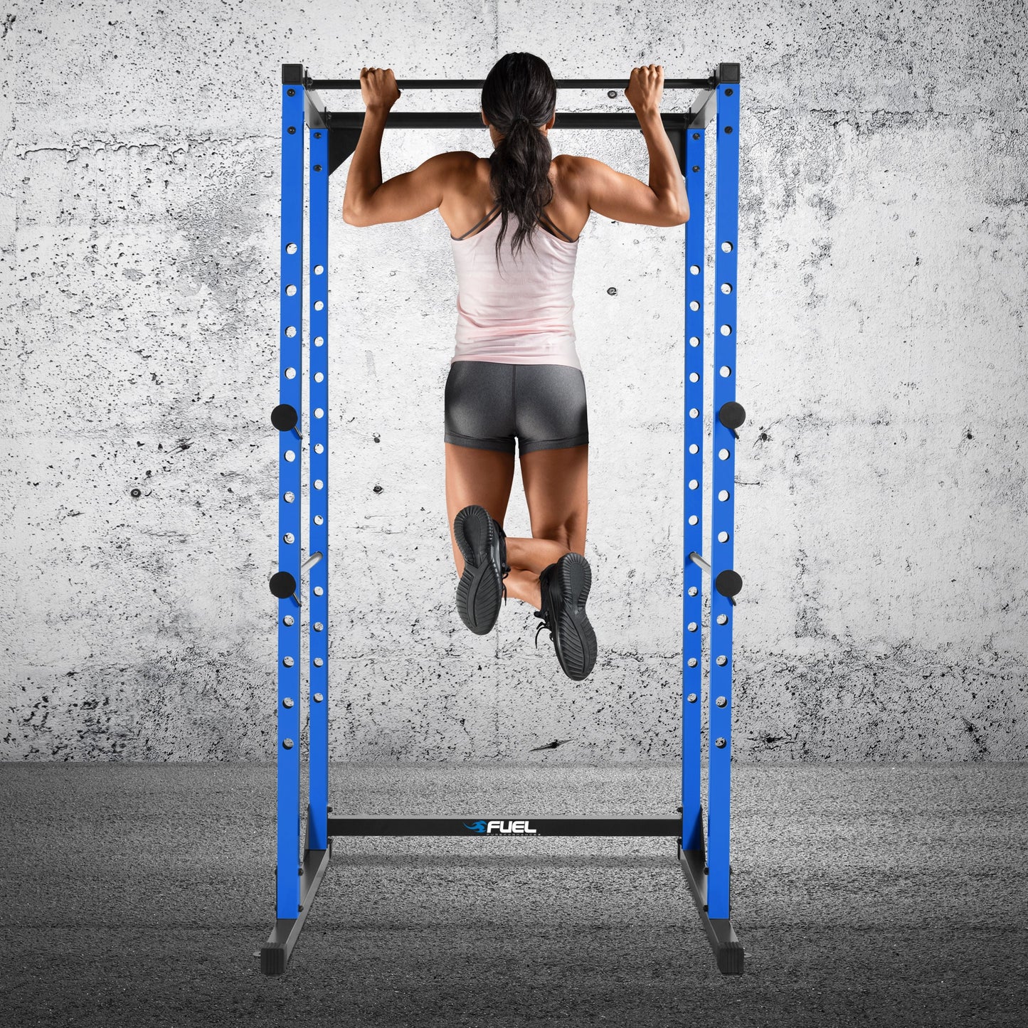 7-Foot Adjustable Full Cage Power Rack, Blue