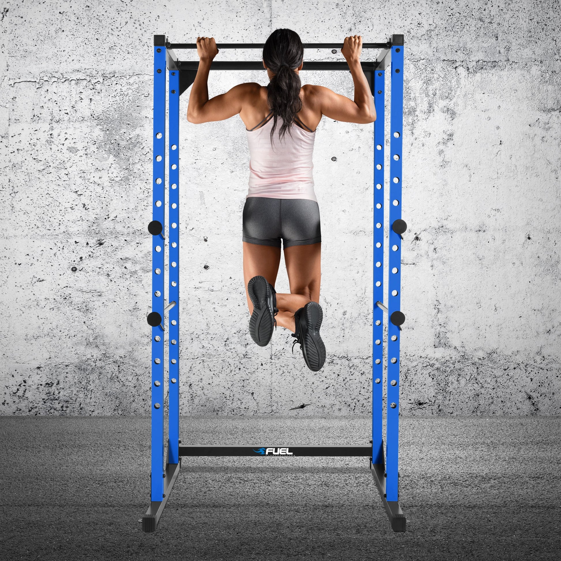 7-Foot Adjustable Full Cage Power Rack, Blue