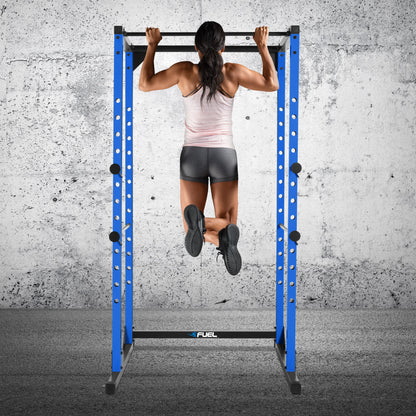 7-Foot Adjustable Full Cage Power Rack, Blue