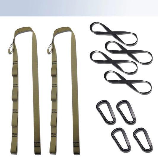 Adjustable Dumbbell Spotter Straps for Barbell Rack Attachment Chest Bench Press Hanging Dumbbells Safety Hanger Straps