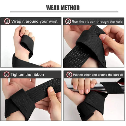 2PC/2PAIR Sports Booster Belt Grip Belt Fitness Pull-Up Bars Pull-Ups Silicone Non-Slip Wear-Resistant Deadlift Belt