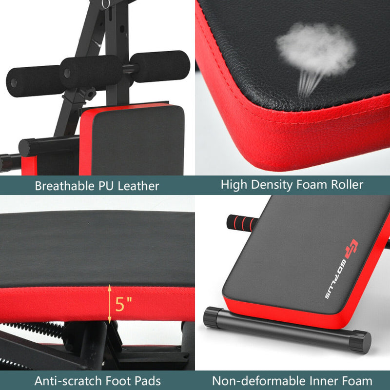 Adjustable Sit up Bench with LCD Monitor