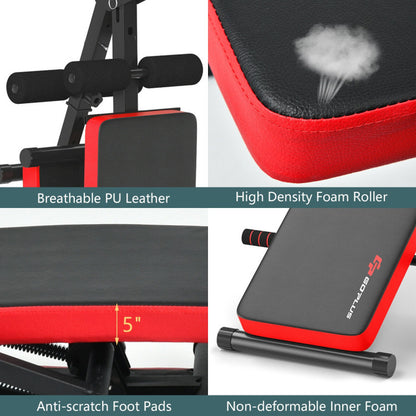 Adjustable Sit up Bench with LCD Monitor