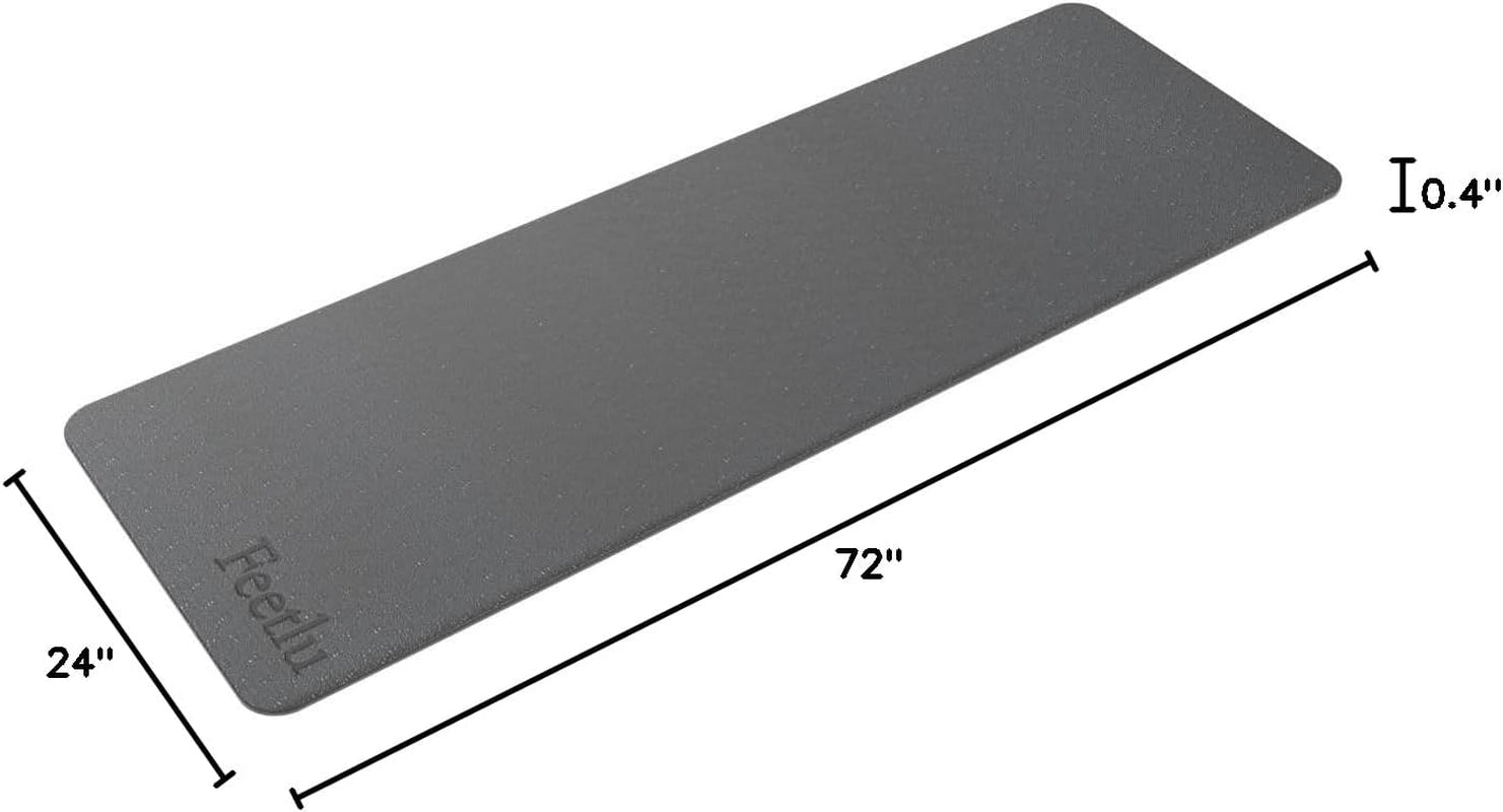 Extra Thick Exercise Yoga Mat with Strap - 2/5 Inch (10MM), Non-Slip Workout Mat for Yoga, Pilates, and Floor Exercises