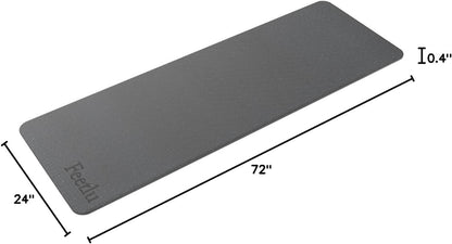 Extra Thick Exercise Yoga Mat with Strap - 2/5 Inch (10MM), Non-Slip Workout Mat for Yoga, Pilates, and Floor Exercises