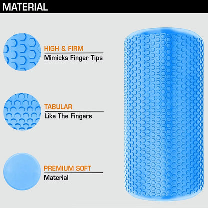 18In/45Cm Yoga Foam Roller High-Density EVA Muscle Roller Column Self Massage Tool for Pilates Yoga Fitness Gym Equipment