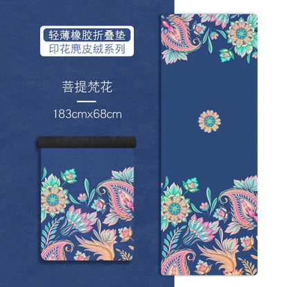 183*68Cm Ultra-Thin Non-Slip Foldable Yoga Mats for Fitness Tasteless Pilates Gym Exercise Pads Rubber Travel 1Mm