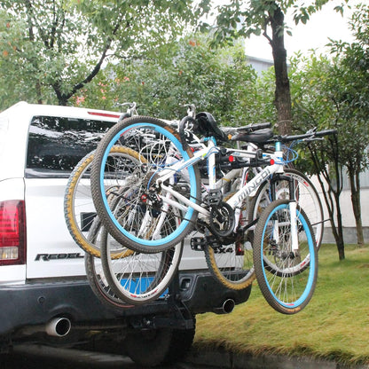4 Bike Rack Hitch Mount, Bicycle Racks for Trailer Hitch Fits Most Cars, Sedans, Hatchbacks, Minivans and Suvs with a 2" Hitch Receiver