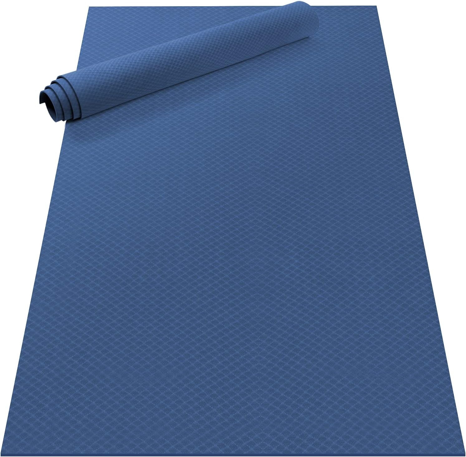 Large Yoga Mat for Pilates Stretching Home Gym Workout, Extra Thick Non Slip Exercise Mat, Extra Wide Fitness Mat for Men and Women, Mutil-Size X 1/4'' Thick