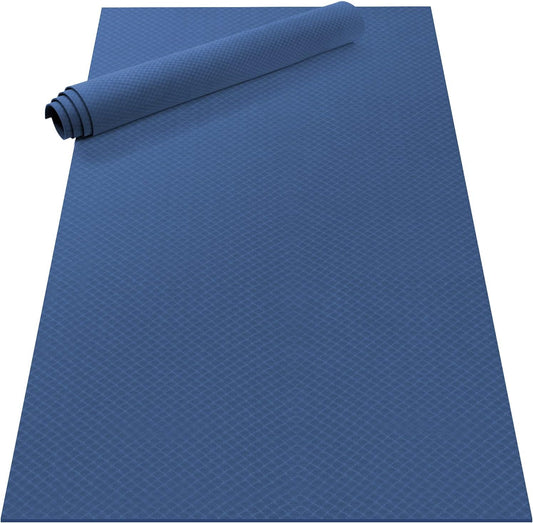 Large Yoga Mat for Pilates Stretching Home Gym Workout, Extra Thick Non Slip Exercise Mat, Extra Wide Fitness Mat for Men and Women, Mutil-Size X 1/4'' Thick