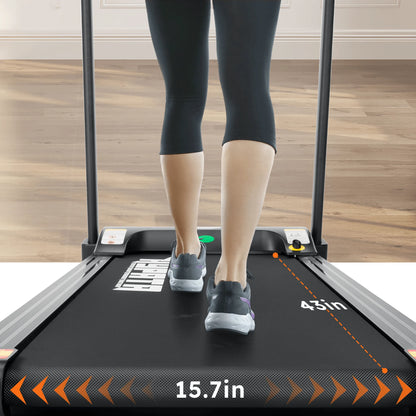 2.5HP Folding Treadmill with 300Lb Capacity, 7.5MPH, 12 Preset Programs for Home Office, Portable Treadmill Running Walking Machine