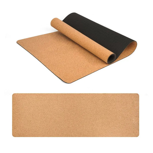 183X61Natural Cork TPE Yoga Mat Fitness Gym Sports Mats Pilates Exercise Pads Non-Slip Yoga Mats 6Mm Absorb Sweat Odorless