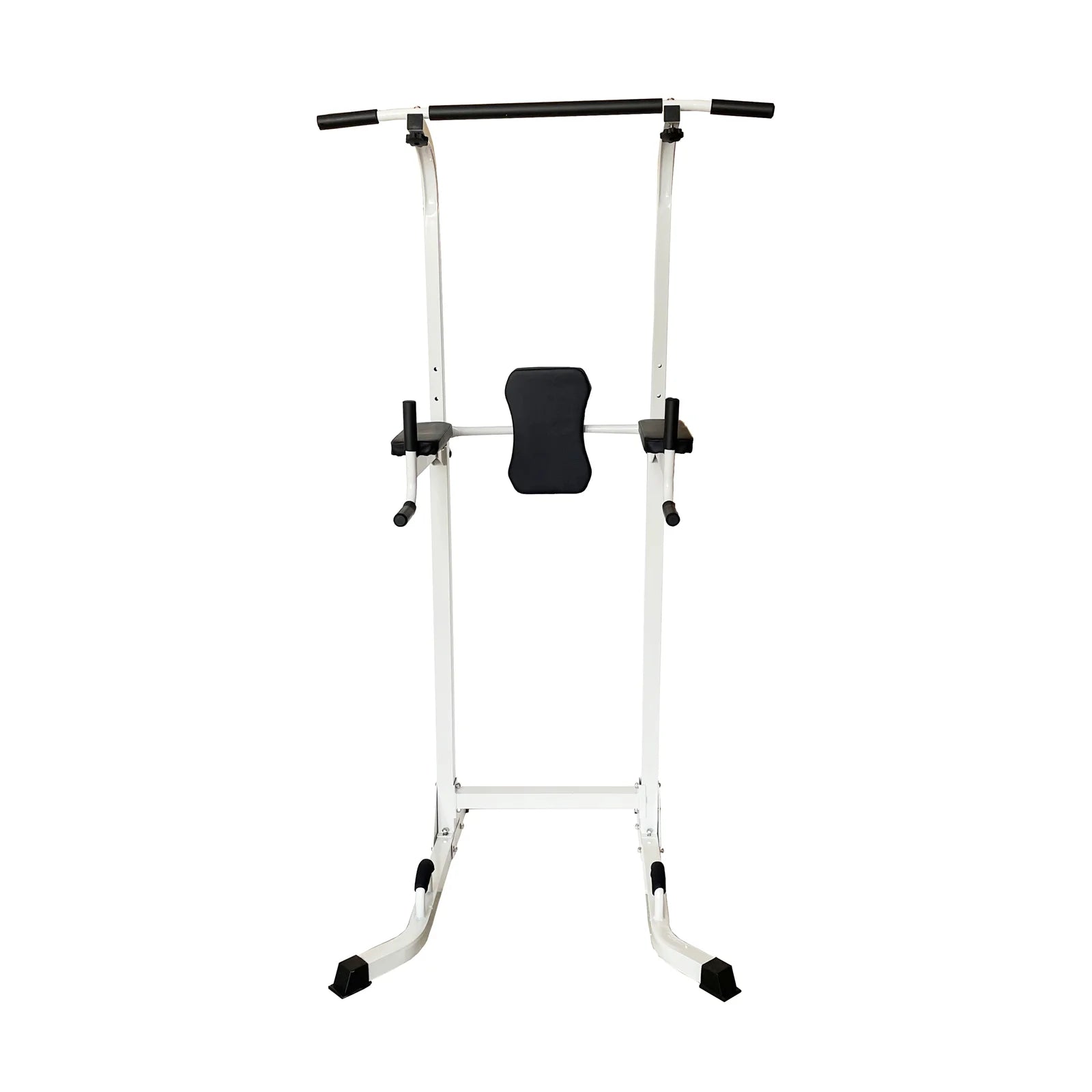 Multi-Function Parallel Single Bars Dip Station Chin up Power Tower Rack Pull up Weight Stand Bar Raise White