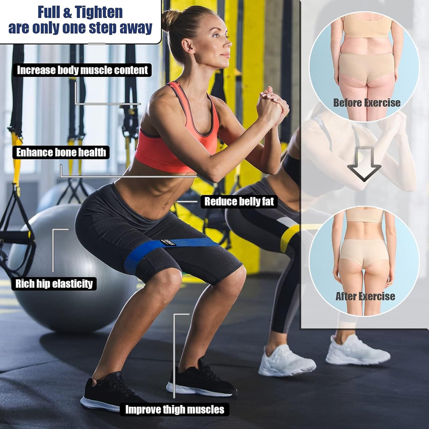 Professional Resistance Bands for Fitness Training - Elastic Stretch Bands for Men and Women with Carry Bag for Physical Therapy, Home Workouts, and Yoga