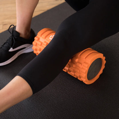 Medium Density Massaging Foam Roller for Myofascial Self Release and Deep Tissue Massage - Orange
