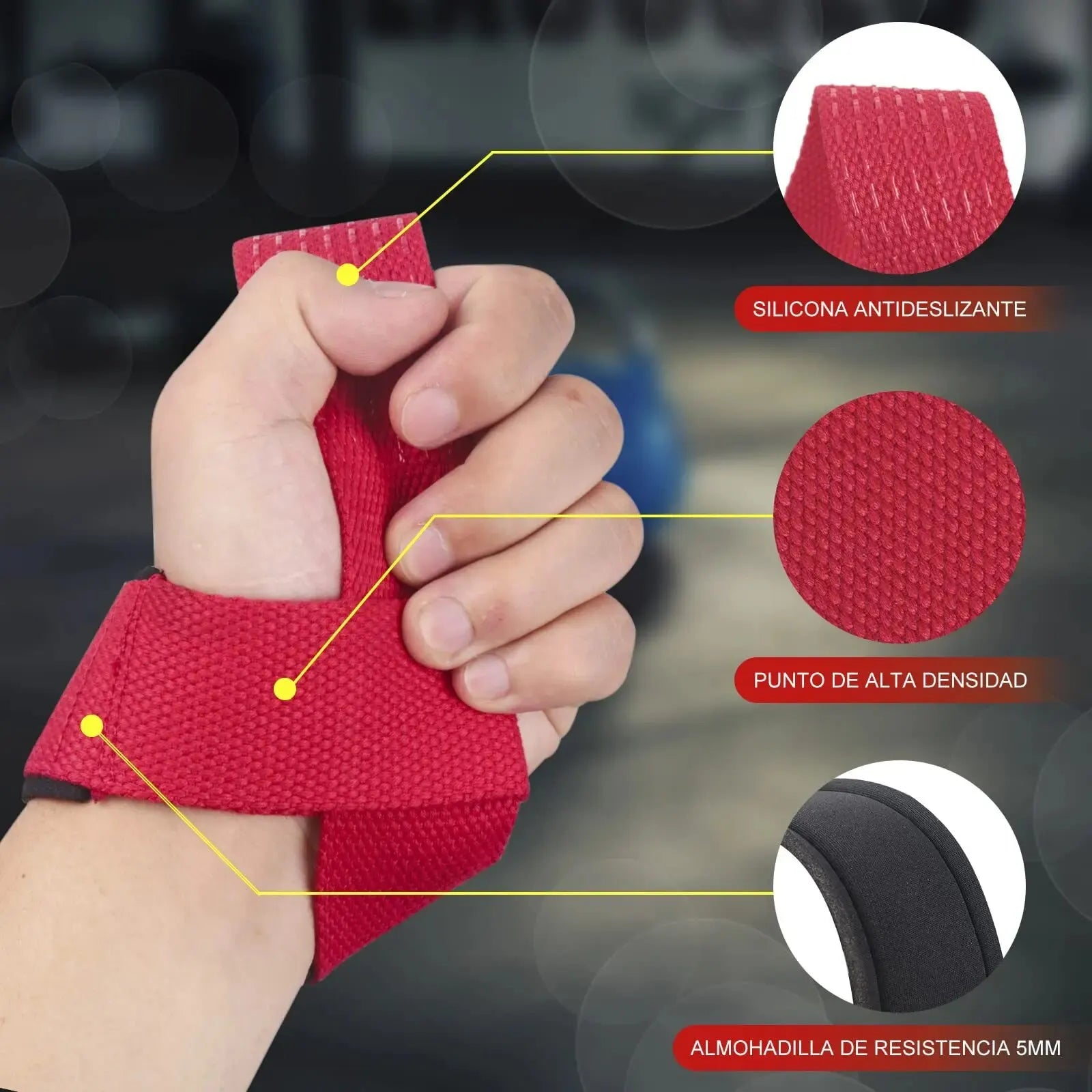 2PC/2PAIR Sports Booster Belt Grip Belt Fitness Pull-Up Bars Pull-Ups Silicone Non-Slip Wear-Resistant Deadlift Belt