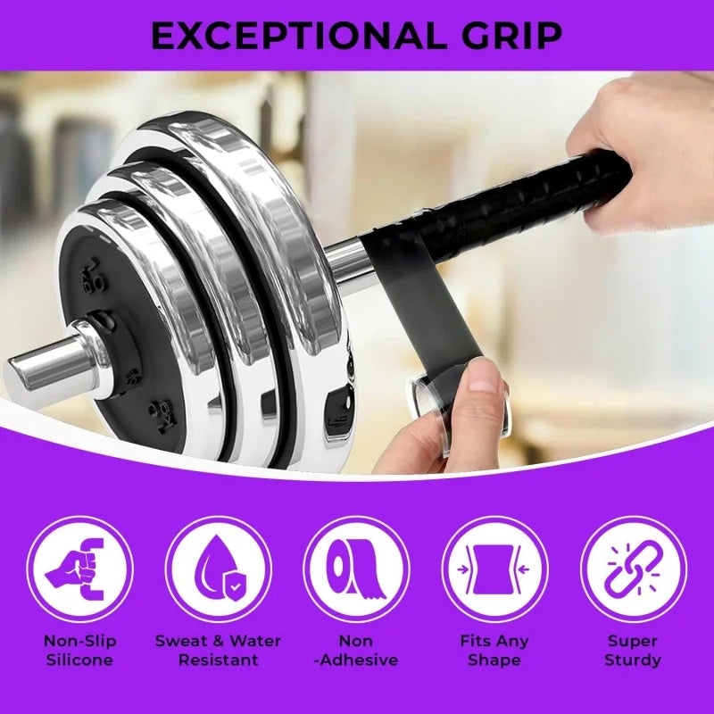 Silicon Grip Tape for Pull up Bar - Non-Slip Fusion Silicon Wrap for Barbells, Dumbbells, Sports and Gym Equipment 1 in X 10 FT